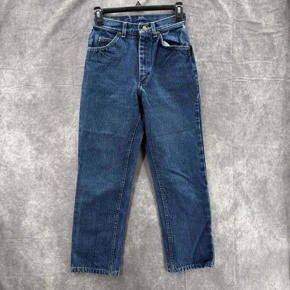 VTG Lee‎ Jeans Womens 5 Med Blue Medium Wash USA Union 80s Baggy - Picture 2 of 6
